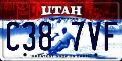 UT license plate C387VF