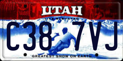 UT license plate C387VJ