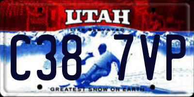 UT license plate C387VP