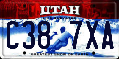 UT license plate C387XA