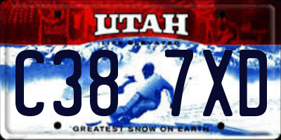 UT license plate C387XD