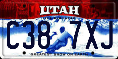 UT license plate C387XJ