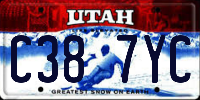 UT license plate C387YC