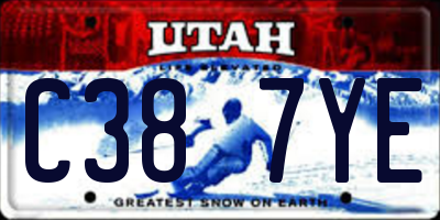 UT license plate C387YE