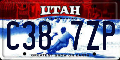 UT license plate C387ZP