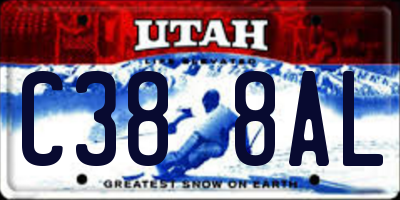 UT license plate C388AL