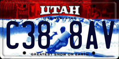 UT license plate C388AV