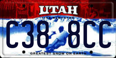 UT license plate C388CC