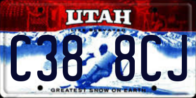 UT license plate C388CJ