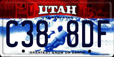 UT license plate C388DF