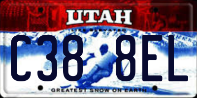UT license plate C388EL