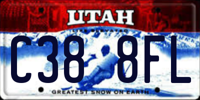 UT license plate C388FL