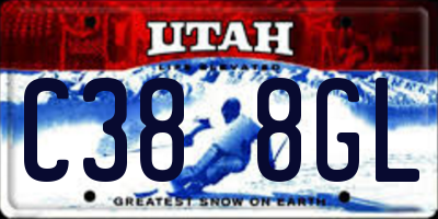 UT license plate C388GL