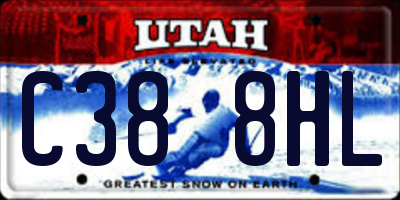UT license plate C388HL