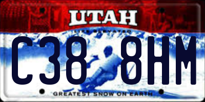 UT license plate C388HM