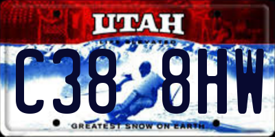 UT license plate C388HW