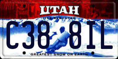 UT license plate C388IL