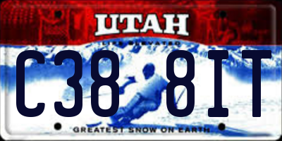 UT license plate C388IT