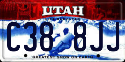 UT license plate C388JJ