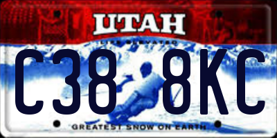 UT license plate C388KC