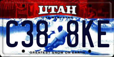 UT license plate C388KE