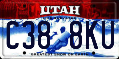 UT license plate C388KU