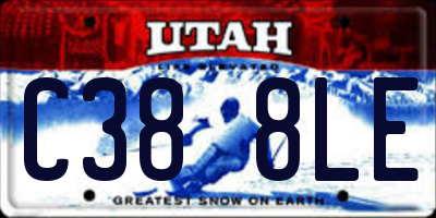 UT license plate C388LE