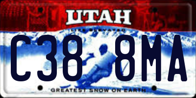 UT license plate C388MA