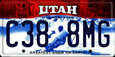 UT license plate C388MG