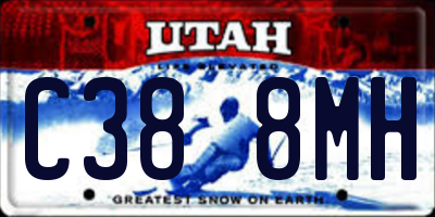 UT license plate C388MH