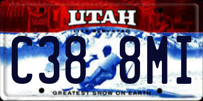 UT license plate C388MI