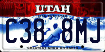 UT license plate C388MJ