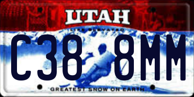 UT license plate C388MM