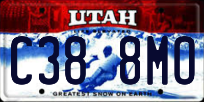 UT license plate C388MO