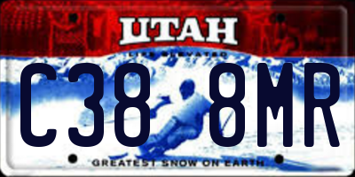 UT license plate C388MR