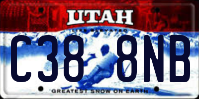 UT license plate C388NB
