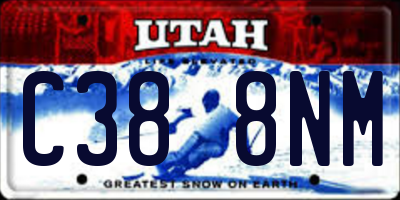 UT license plate C388NM