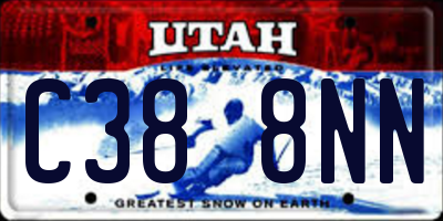 UT license plate C388NN