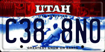 UT license plate C388NO