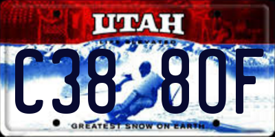 UT license plate C388OF