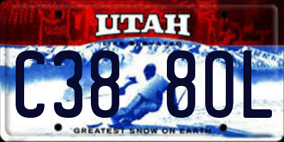 UT license plate C388OL