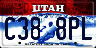 UT license plate C388PL