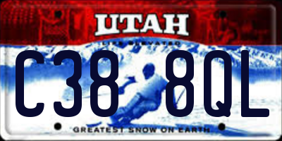 UT license plate C388QL