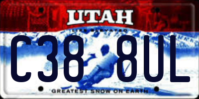 UT license plate C388UL