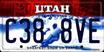 UT license plate C388VE