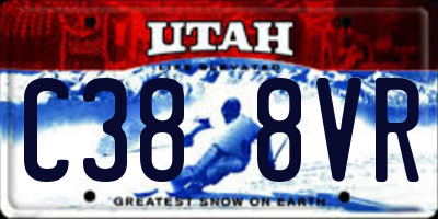 UT license plate C388VR