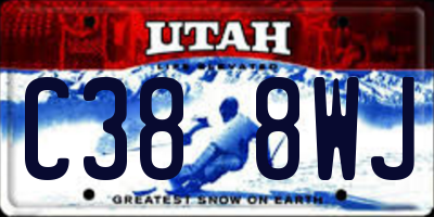 UT license plate C388WJ