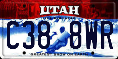 UT license plate C388WR