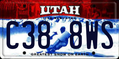 UT license plate C388WS
