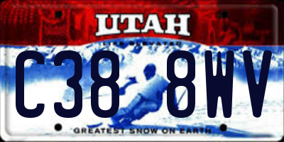 UT license plate C388WV